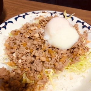 主夫がつくる水菜と豚肉のそぼろ丼